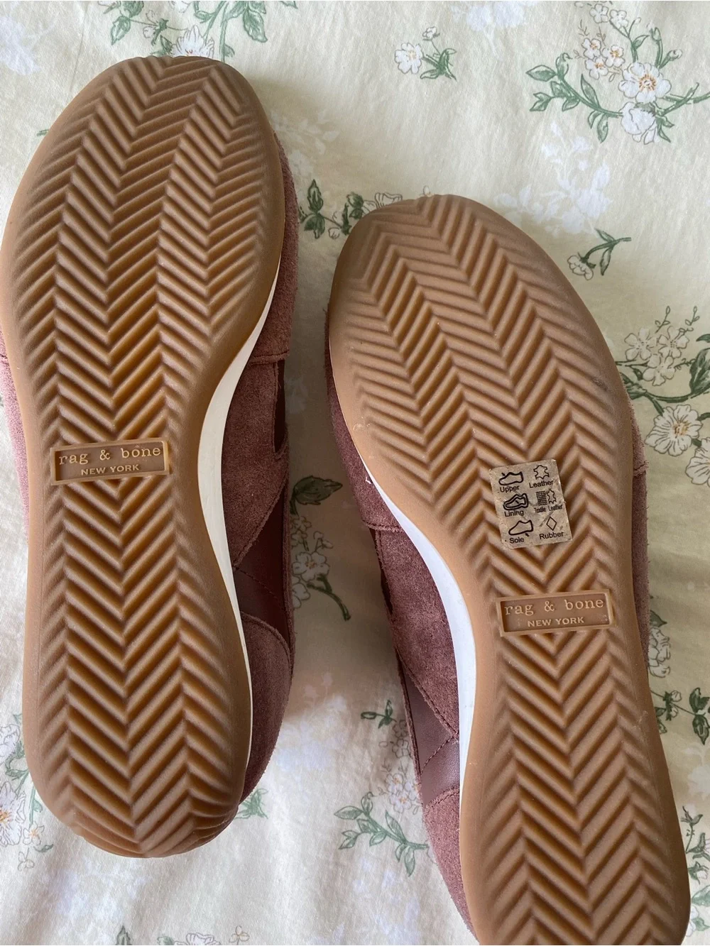 rag & bone Women’s Brown Suede & Leather Sneakers